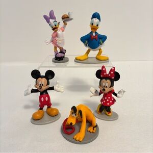 Disney Mickey & Minnie Mouse/ Donald & Daisy Duck/ Pluto Figurines Cake Toppers